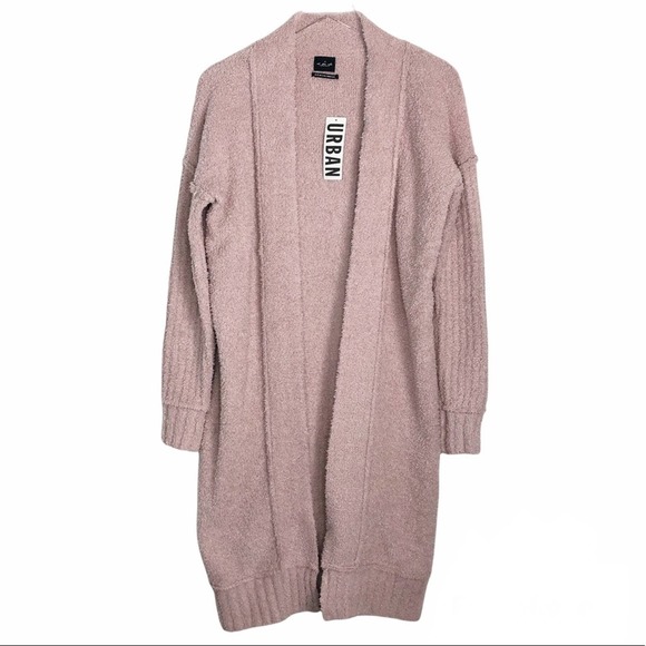 Urban Outfitters Sweaters - New Urban Outfitters Out From Under Cozy Longline Cardigan Medium Blush